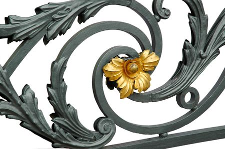 a forged lattice whith a gilding designの写真素材