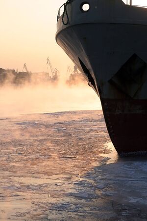 a part of an ice breaker's noseの写真素材