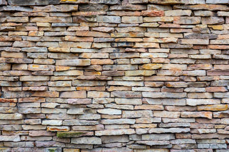 Stone wall texture, slim briks.の写真素材