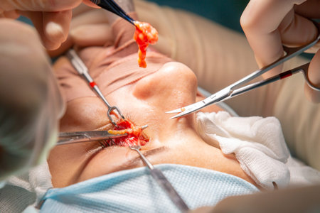 Plastic surgery blepharoplasty