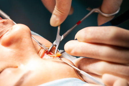 Plastic surgery blepharoplasty