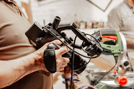 Behind the scenes of video production or video shootingの写真素材