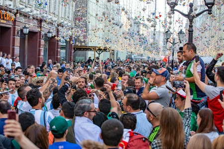 June 16, 2018. World Cup 2018, football fans on the streets of M