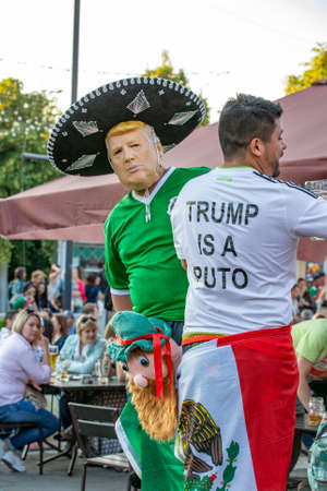 June 16, 2018. World Cup 2018, football fans on the streets of Mのeditorial素材