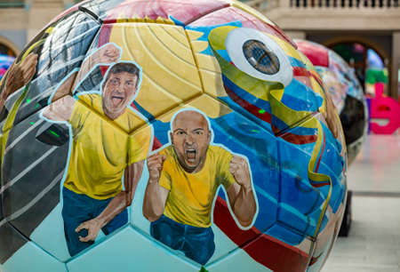 Moscow, Russia, June 20, 2018. World Cup 2018, football fan zoneのeditorial素材