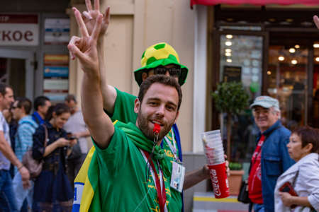 Moscow, Russia, June 20, 2018. World Cup 2018, football fans onのeditorial素材