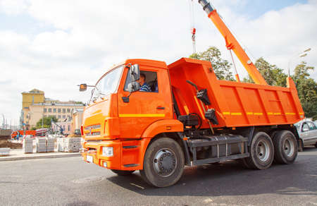 Mobile crane truckの写真素材