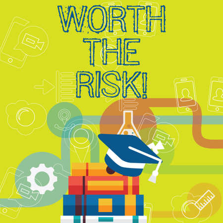 Conceptual hand writing showing Worth The Risk. Business photo showcasing Something may be dangerous but you still want to do itの写真素材