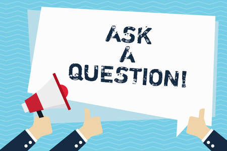Conceptual hand writing showing Ask A Question. Business photo text Look for expert advice solutions answers on help deskの写真素材