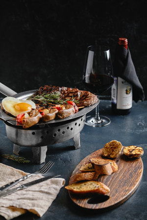 Grilled meat platter. Assorted delicious grilled meat with vegetables. Grilled mixed meat with...