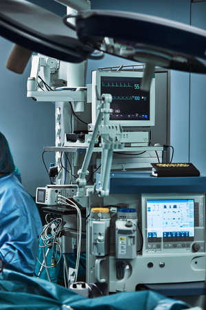 Medical equipment of a modern operating room.の写真素材