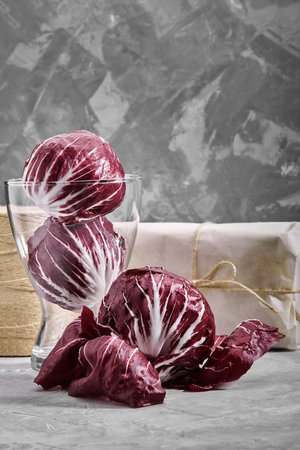 Radicchio rosso, salad ingredients, healthy food, diet