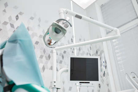 Interior of a dentists office and special equipmentの写真素材