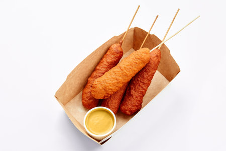 Lula kebab meat in a dough on a skewer. Rich pastries.の写真素材