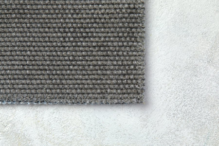 abstract texture of rough cotton fabric or canvas with drawing from fibers a cross crosswise for...