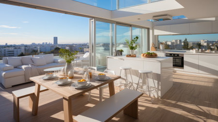 Completely White and Very Beautiful Modern Kitchen Designの素材