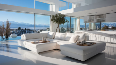 Completely White and Very Beautiful Modern Kitchen Designの素材