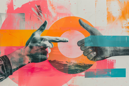 Artistic Representation of Connectivity in the Digital Age with Nature Motifsの素材