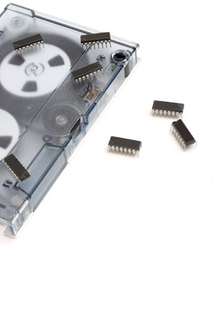 Black chips on data cartridge