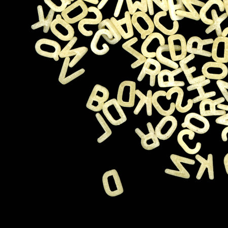 Alphabet pasta naturalの写真素材