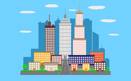 Vector urban landscape cityのイラスト素材