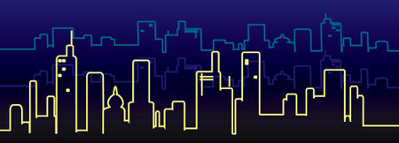 City panoramaのイラスト素材