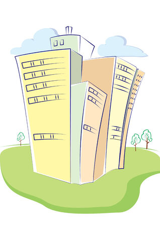 Vector color housesのイラスト素材