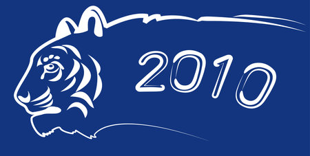 Vector tiger. New Yearのイラスト素材