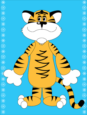 Vector tiger. Color paint のイラスト素材