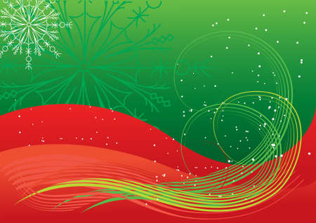 Vector winter red green abstract .Christmas postcardのイラスト素材
