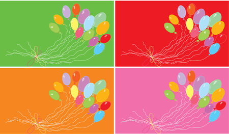 Color ballons background.Vector postcardのイラスト素材