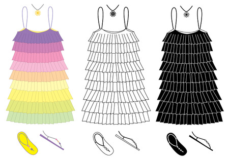 dress and accessories for women. Fashionのイラスト素材