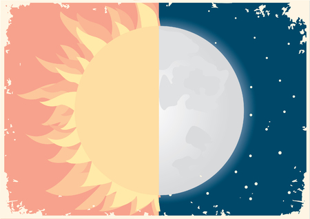 Sun and moon symbol.のイラスト素材