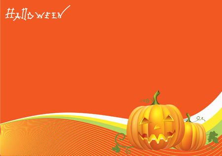 Halloween pumpkin.  postcard のイラスト素材