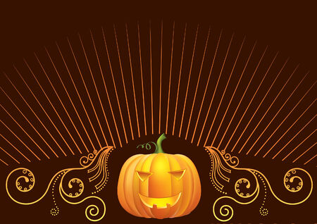 Halloween pumpkin. postcard backgroundのイラスト素材