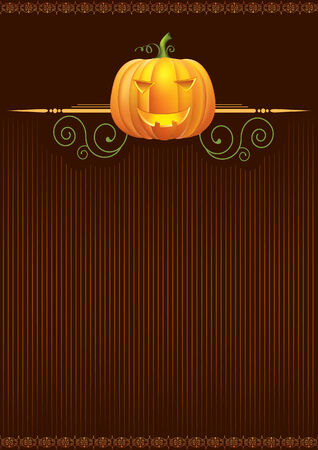 Halloween pumpkin.  postcard backgroundのイラスト素材