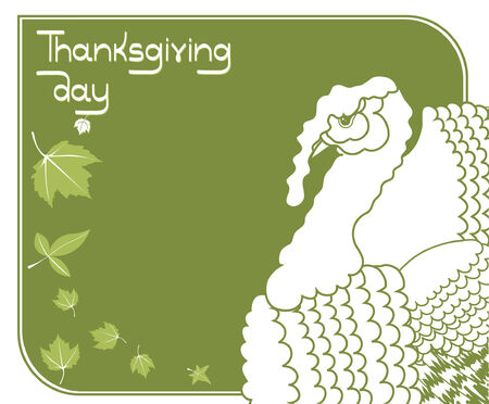  Thanksgiving decoration postcard.Background with turkey. のイラスト素材