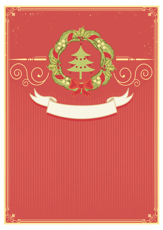 Christmas background for text.vintage cardのイラスト素材
