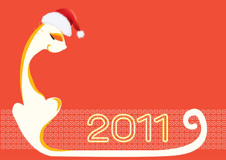 Cat .New Year symbol for textのイラスト素材