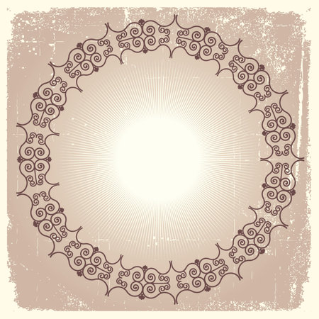 vintage background with vignettes.Abstract paper のイラスト素材