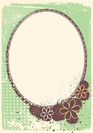 grunge decoration Floral frame background for celebrateのイラスト素材