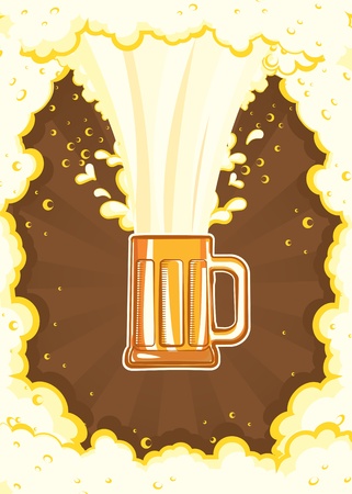 Glasses of beer.Vector color symbol of Illustration for designのイラスト素材