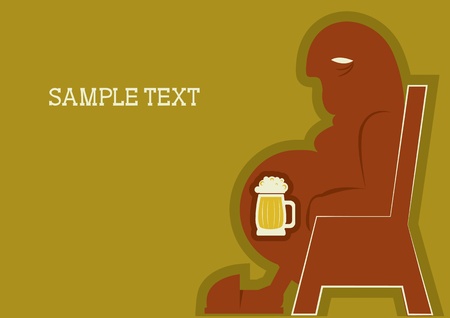 Human passion about beer.symbol of alcoholのイラスト素材