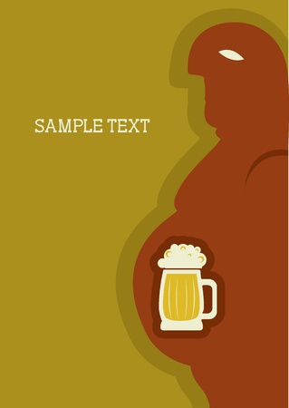 Human passion about beer.symbol of alcoholのイラスト素材