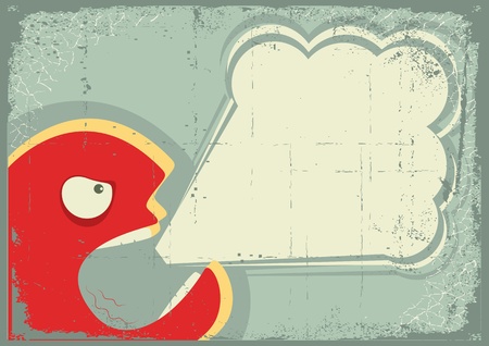 Creaming man.Vector grunge poster background for textのイラスト素材