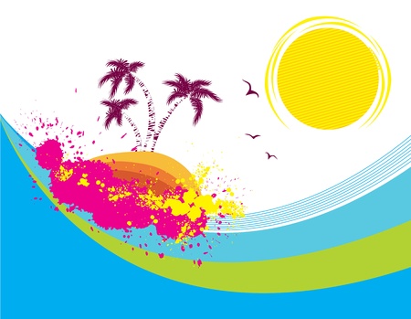 tropical symbol backrgoundのイラスト素材