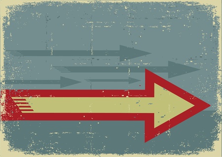 Abstract arrows background Grunge symbol on old paper texture のイラスト素材