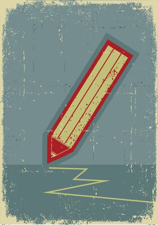 Pencil writing background Grunge symbol on old paper texture のイラスト素材