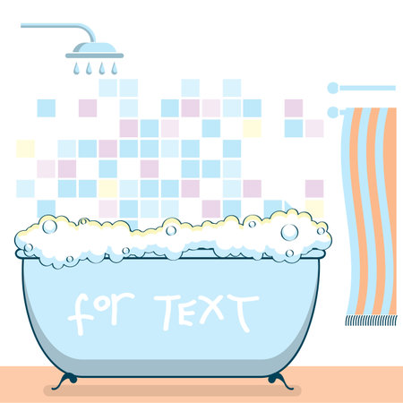 Vector color illustration of bathroom interiorのイラスト素材