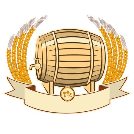 beer barrel illustration isolated on white background for designのイラスト素材